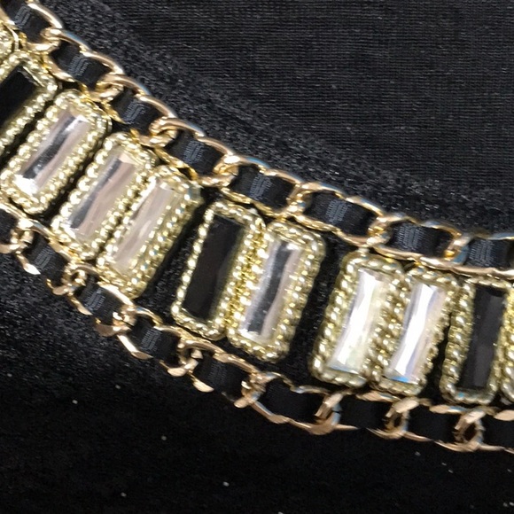 La Vanya long sparkly tunic sweater embellished Collar rhinestones - Picture 9 of 11